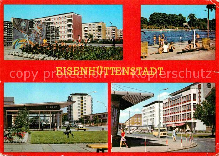 Eisenhuettenstadt Leninallee Schwimmbad Wohnkomplex am Froebelring