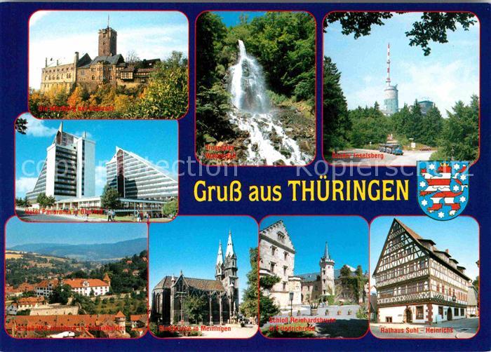 Thueringen Region Eisenach Wartburg Oberhof Hotel Panorama Trusetaler Wasserfall