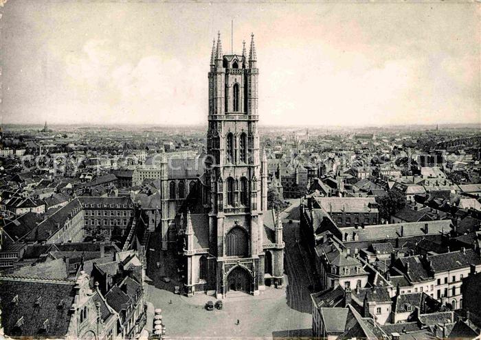 Gent Gand Flandre Fliegeraufnahme Eglise Saint Bavon