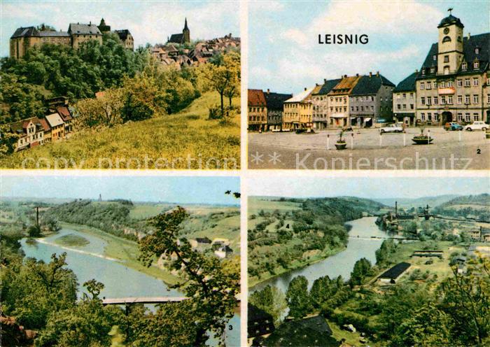 Leisnig Burg Markt Mulde mit Tragnitz