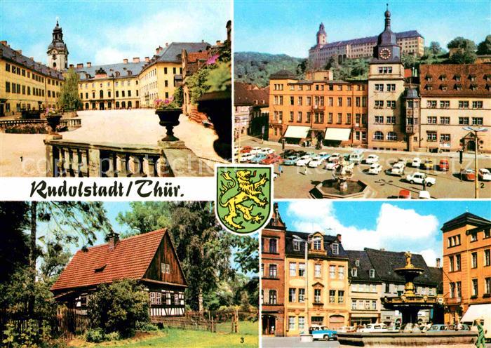 Rudolstadt Schloss Heidecksburg Marktplatz Volkskundemuseum Marktbrunnen