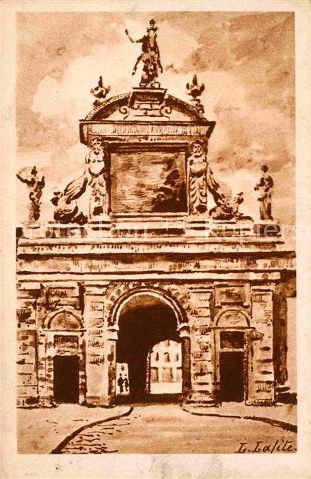 Nancy Lothringen Porte Saint-Georges Kuenstlerkarte