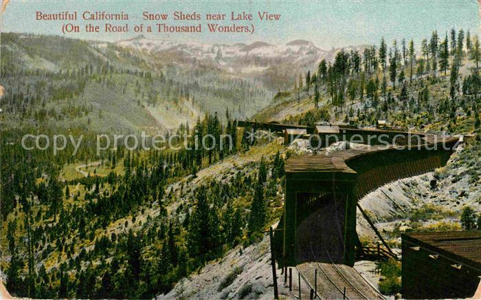 California US-State Snow Sheds near Lake View