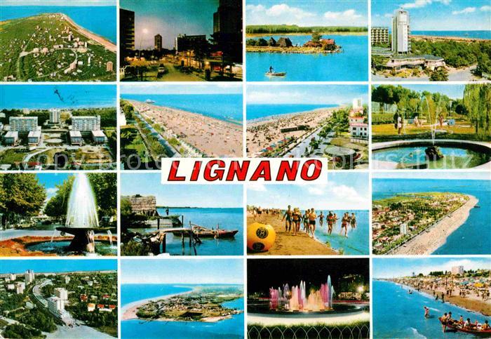 Lignano Fliegeraufnahme Brunnen Strand
