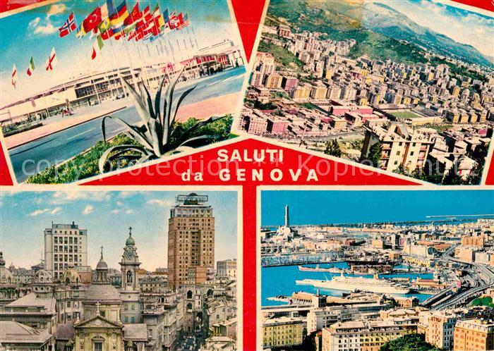 Genova Genua Liguria Fliegeraufnahme Hafen