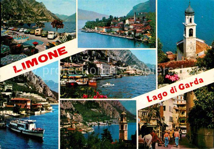 Limone sul Garda Kirche Faehre Strassenansicht