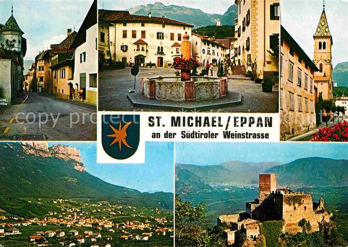 Eppan Suedtirol St Michael Brunnen Mendel Schlossruine Hocheppen