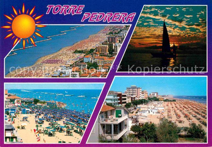 Torre Pedrera Strand Segelboot Fliegeraufnahme