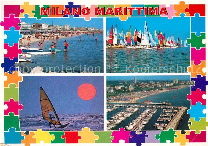 Milano Marittima Fliegeraufnahme Hafen Segelboot