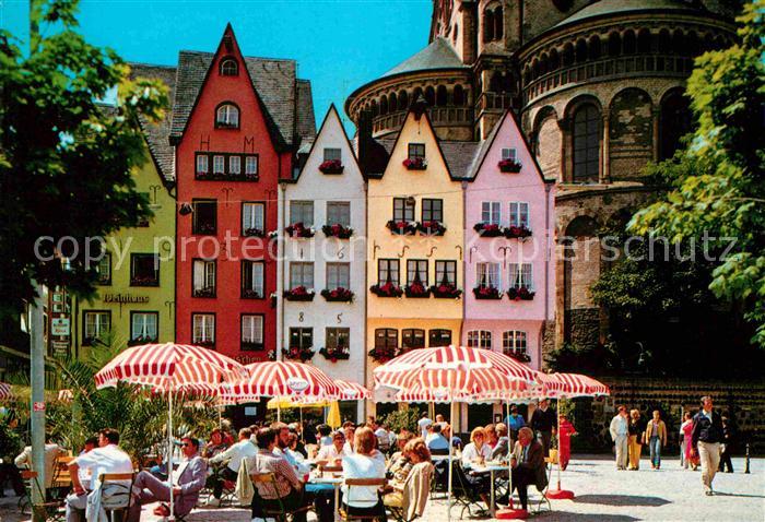 Koeln Rhein Rheingarten Altstadt