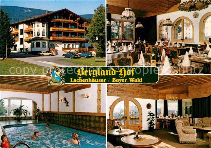 Lackenhaeuser Niederbayern Hotel Restaurant Bergland Hof Gastraum Hallenbad