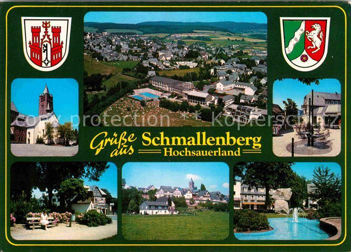 Schmallenberg Kirche Fliegeraufnahme Dorfplatz Panorama Park