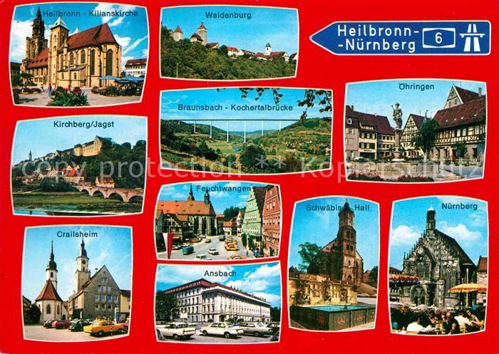 Autobahn Bundesautobahn Heilbronn-Nürnberg Ansba