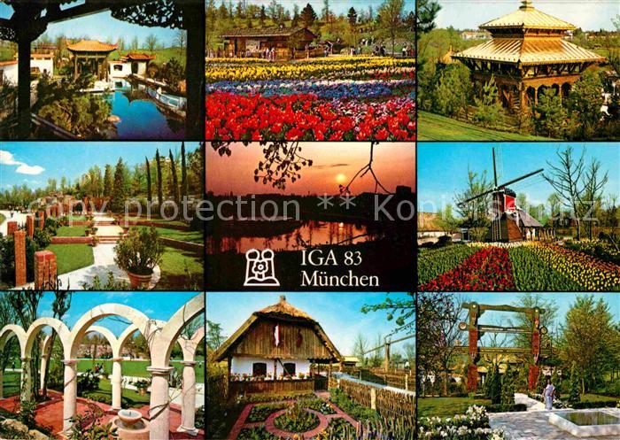 Gartenbauaustellung IGA 83 Muenchen Nationgaerten China Bayern Nepal Verona Indi