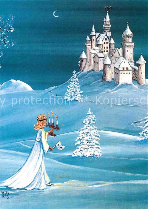 Kuenstlerkarte Sihl Samedan Schloss Maskenball