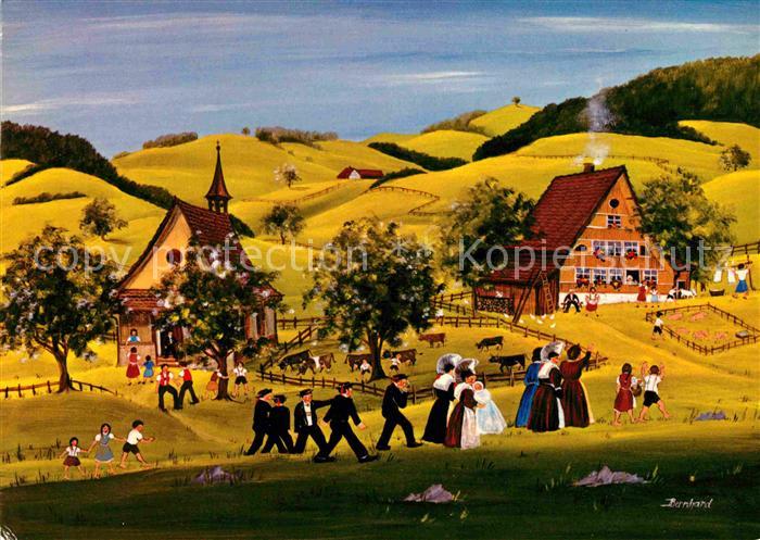 Kuenstlerkarte J. Bernhard Appenzeller Taufe