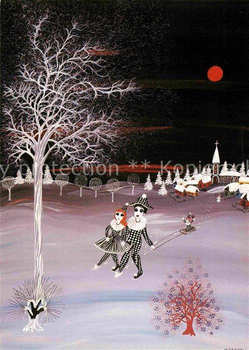 Kuenstlerkarte M. Ivan Gril Harlequins-Familie