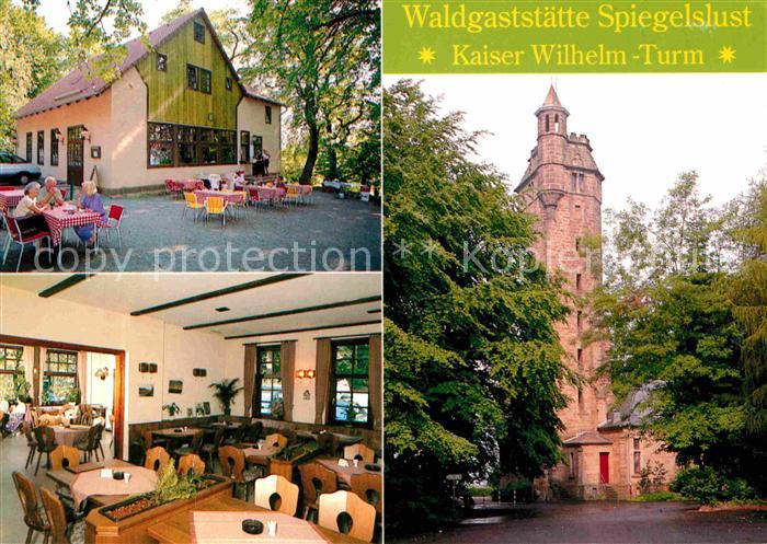 Marburg Lahn Waldgaststaette Spiegelslust Kaiser Wilhelm Turm