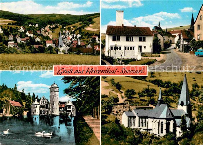Hessenthal Spessart Schloss Kirche Teilansicht