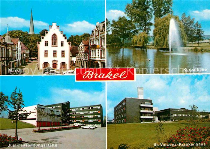 Brakel Westfalen Markt Kurparksee Justitzausbildungsstaette Sankt Vincenz Kranke