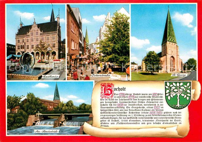 Bocholt Westfalen Rathaus Osterstrasse Sankt Geaorgskirche