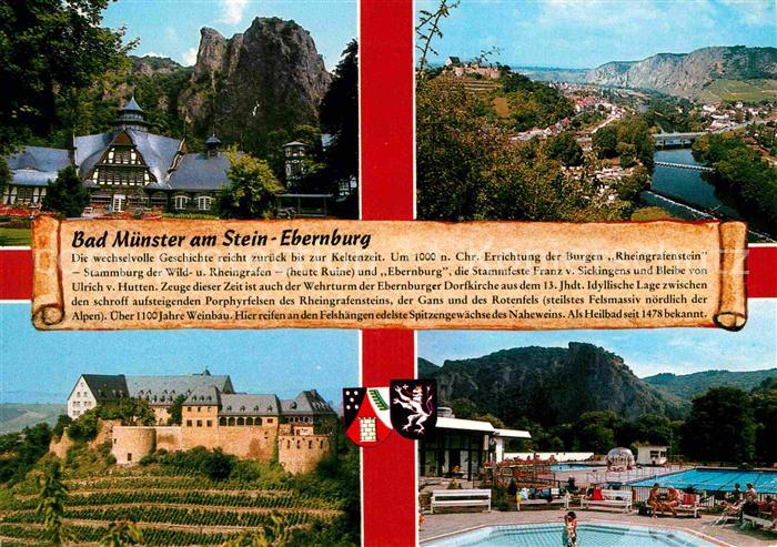 Bad Muenster Stein Ebernburg Burg Schwimmbad Panorama