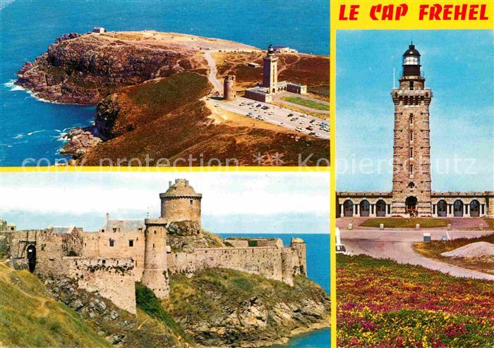 Cap Frehel Cotes d Armor Bretagne Fliegeraufnahme Burg Leuchtturm