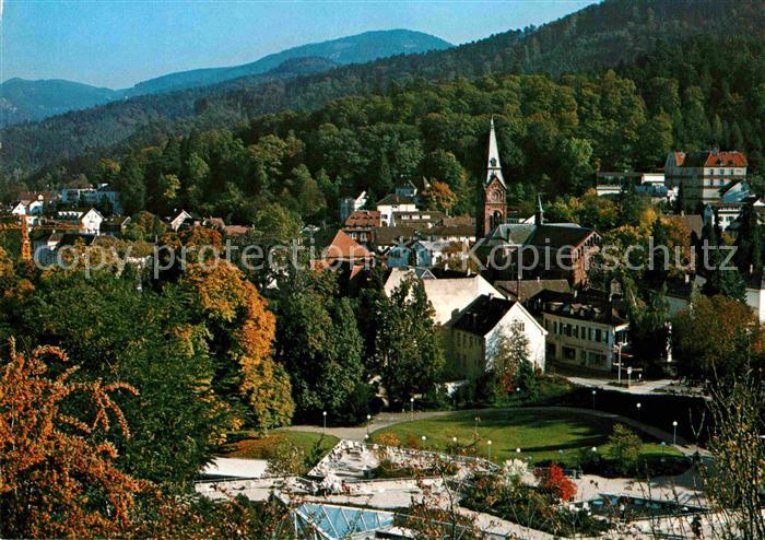 BADENWEILER BW Ortsansicht mit Kirche Thermalkurort Schwarzwald
