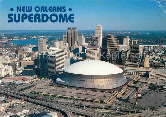 New Orleans Louisiana Superdome Stadium arena Downtown aerial view