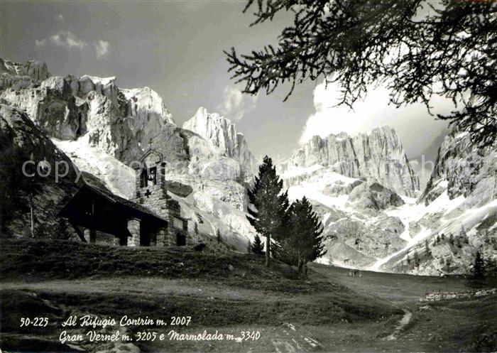 Canazei Rifugio Contrin Gran Vernel Marmolada Dolomiti Schutzhuette Dolomiten