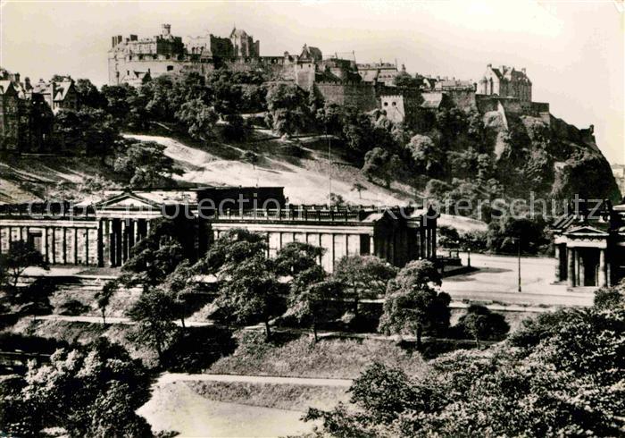 Edinburgh Scotland Castle and the National Gallery