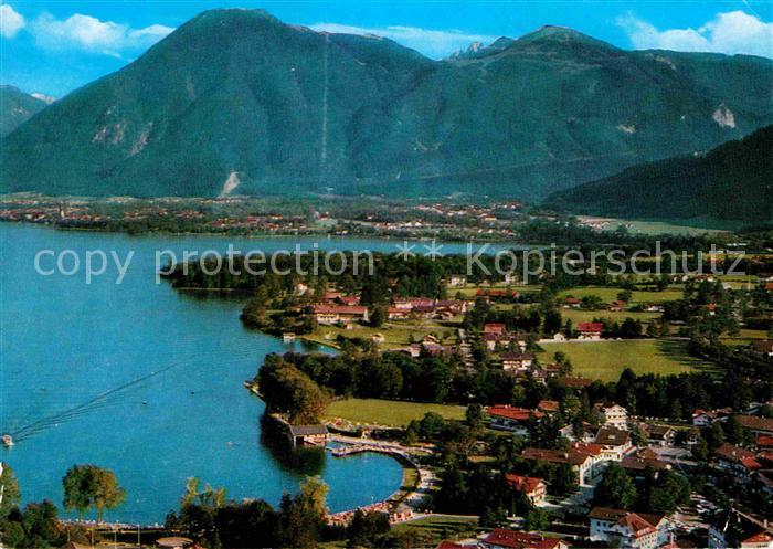 Bad Wiessee mit Wallberg Mangfallgebirge Fliegeraufnahme