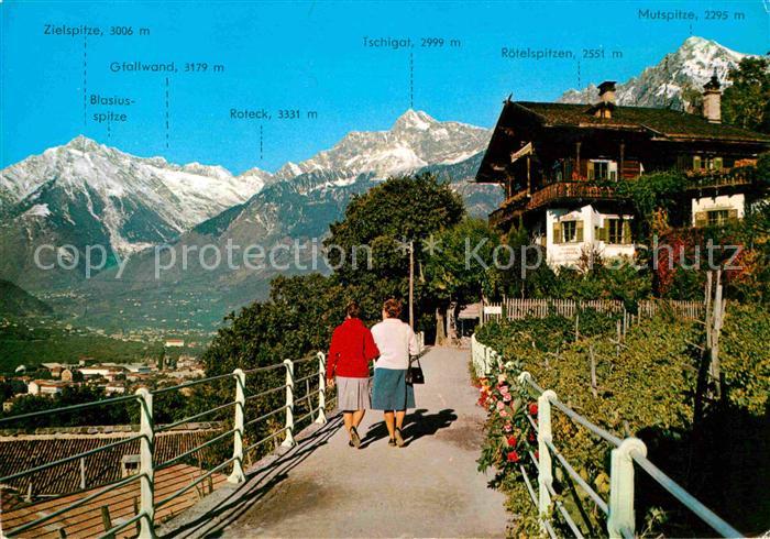 Meran Merano Tappeinerweg mit Texelgruppe