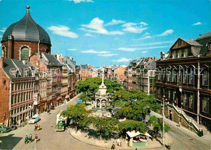 Liege Luettich Marktplatz und Perron