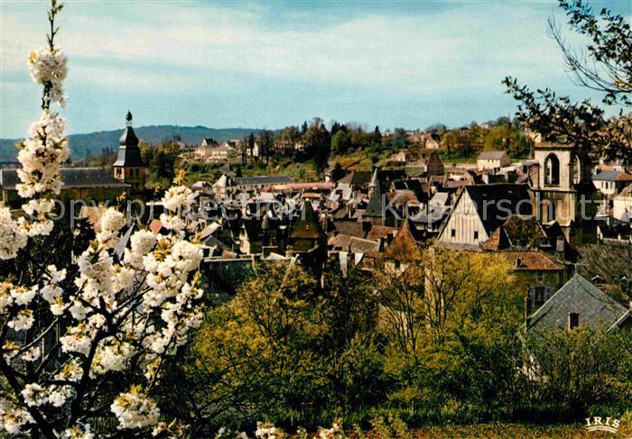 Sarlat-la-Caneda Les toits de la ville Clocher Eglise Sainte Marie XIV siecle