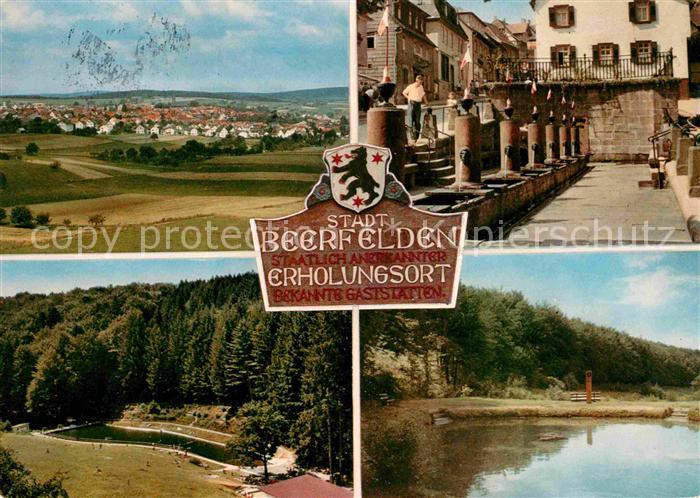 Beerfelden Odenwald Panorama Waldbad Zwei Roehren Brunnen