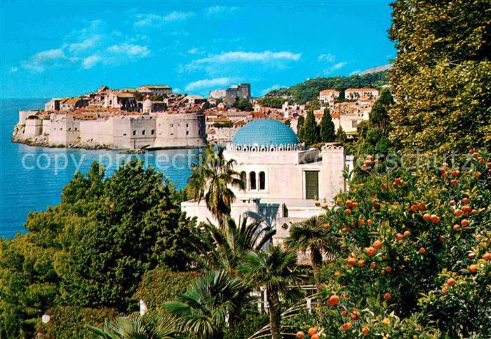 Dubrovnik Ragusa Altstadt Festung Orangenbaeume