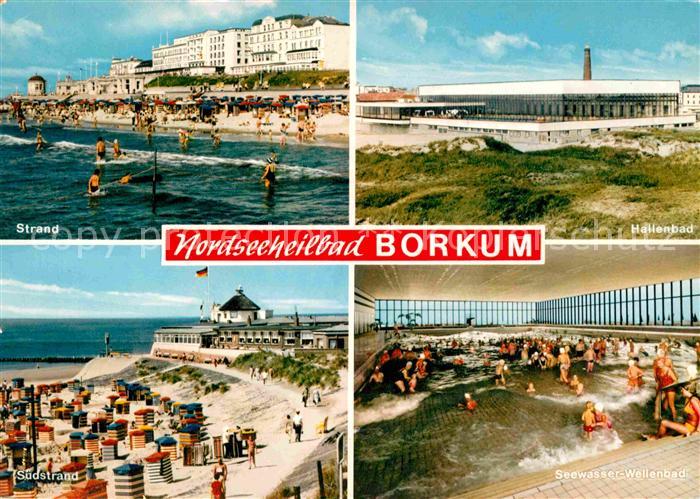 BORKUM Nordseebad Niedersachsen Strand Hallenbad Seewasser Wellenbad