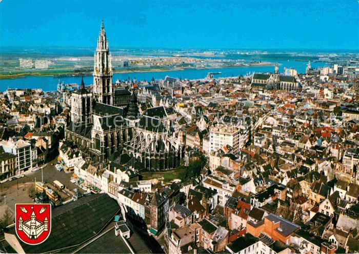 Anvers Antwerpen Panorama et Cathedrale Kathedrale