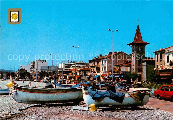 Cros-de-Cagnes Promenade du bord de mer Bateaux