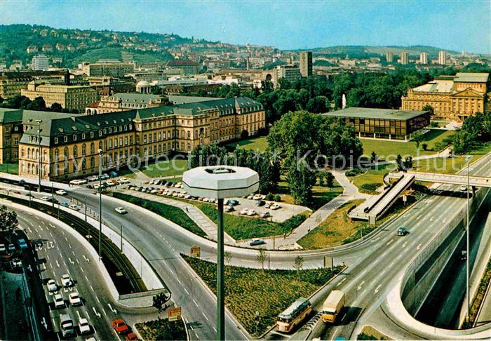 STUTTGART CITY Charlottenplatz Neues Schloss Landtag Oper