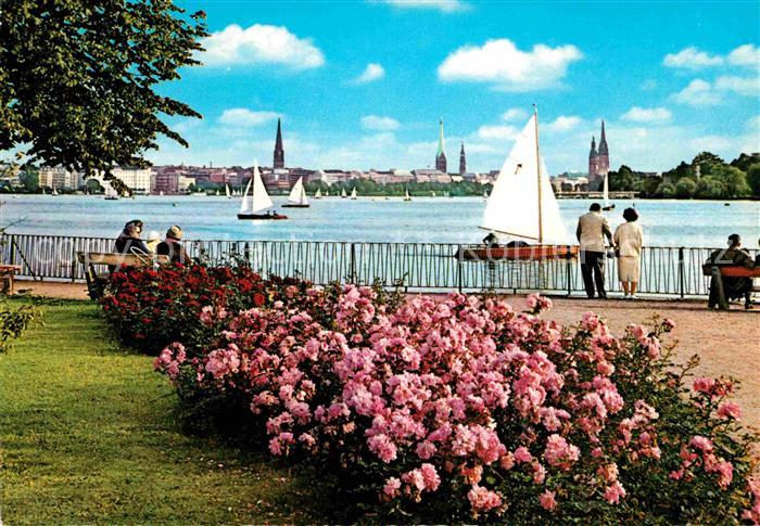 HAMBURG  CITY Uferpromenade an der Aussenalster