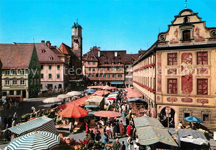 Memmingen Bayern Marktplatz und St Martinskirche