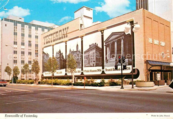 Evansville Indiana Evansville of Yesterday Mural in downtown