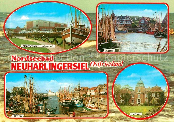Neuharlingersiel Meerwasser Hallenbad Hafenpartien Schloss