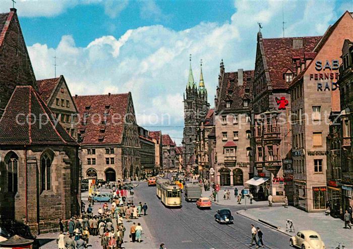 NueRNBERG  CITY Koenigstrasse mit Lorenzkirche
