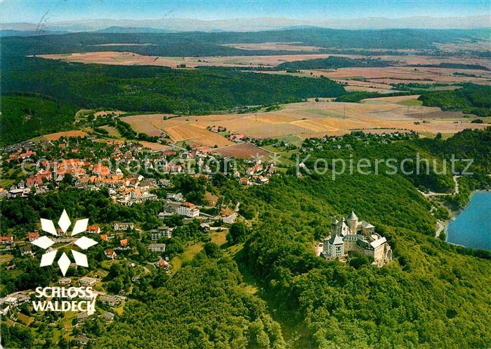 Waldeck Edersee Hotel Schloss Waldeck Fliegeraufnahme