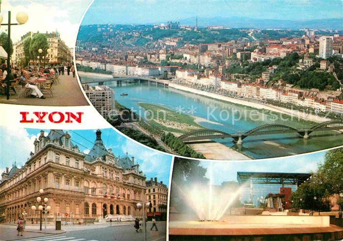 Lyon France Rue de la Republique Rhone la Croix Rousse et Fourviere Place Carnot