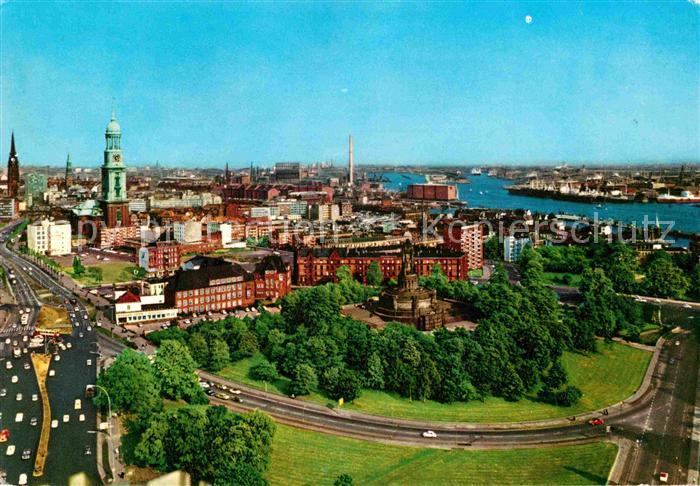 HAMBURG  CITY Panorama mit Hafen