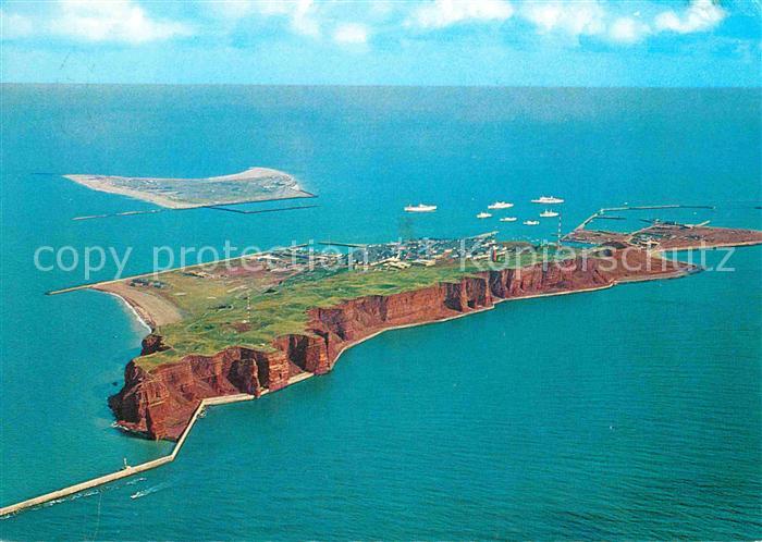HELGOLAND Insel Schleswig-Holstein Insel und Duene Fliegeraufnahme